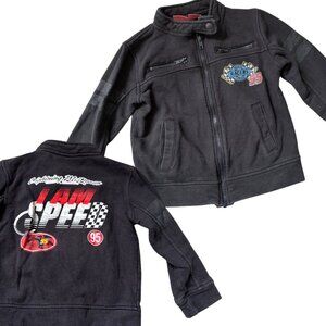 Disney Pixar Cars Full Zip Hoodie Sweatshirt Y2K Toddler 2T Lightning mcqueen